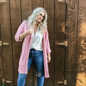 The Erinn Cardigan in Carnation Pink